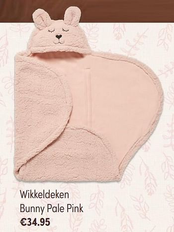 Aanbiedingen Wikkeldeken bunny pale pink - Jollein - Geldig van 14/11/2021 tot 30/11/2021 bij Baby & Tiener Megastore