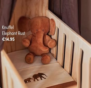 Aanbiedingen Knuffel elephant rust - Jollein - Geldig van 14/11/2021 tot 30/11/2021 bij Baby & Tiener Megastore