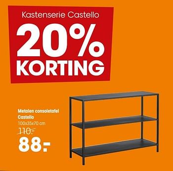 Aanbiedingen Metalen consoletafel castello - Huismerk - Kwantum - Geldig van 22/11/2021 tot 29/11/2021 bij Kwantum