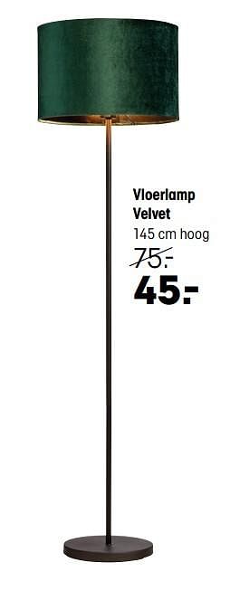 Aanbiedingen Vloerlamp velvet - Huismerk - Kwantum - Geldig van 22/11/2021 tot 29/11/2021 bij Kwantum
