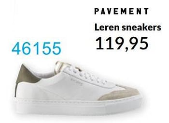 Aanbiedingen Leren sneakers - Pavement - Geldig van 20/09/2021 tot 28/11/2021 bij Bonaparte