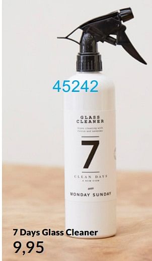 Aanbiedingen 7 days glass cleaner - Monday Sunday - Geldig van 20/09/2021 tot 28/11/2021 bij Bonaparte