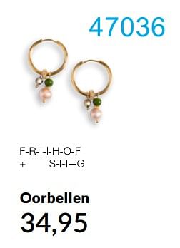 Aanbiedingen Oorbellen - Friihof+siig - Geldig van 20/09/2021 tot 28/11/2021 bij Bonaparte