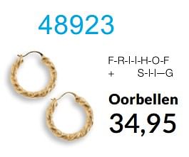 Aanbiedingen Oorbellen - Friihof+siig - Geldig van 20/09/2021 tot 28/11/2021 bij Bonaparte