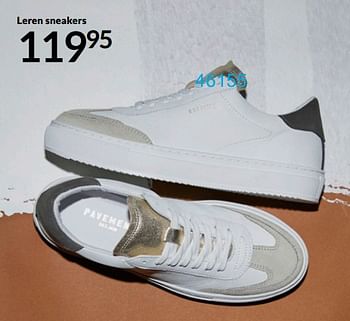 Aanbiedingen Leren sneakers - Pavement - Geldig van 20/09/2021 tot 28/11/2021 bij Bonaparte