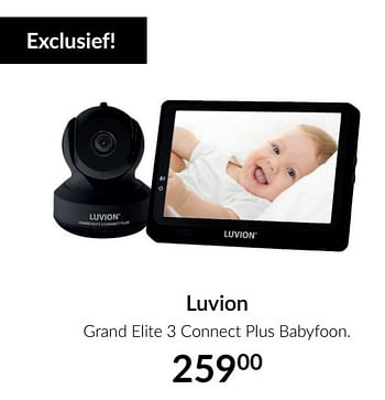 Aanbiedingen Luvion grand elite 3 connect plus babyfoon - Luvion - Geldig van 16/11/2021 tot 13/12/2021 bij Babypark