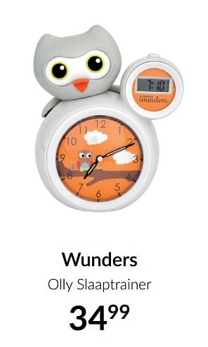 Aanbiedingen Wunders olly slaaptrainer - Wunders - Geldig van 16/11/2021 tot 13/12/2021 bij Babypark