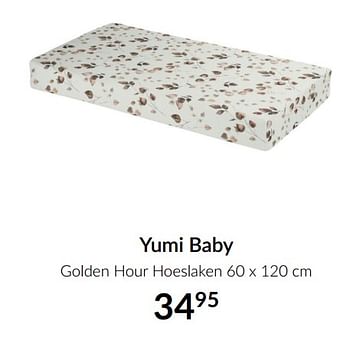 Aanbiedingen Yumi baby golden hour hoeslaken - Yumi - Geldig van 16/11/2021 tot 13/12/2021 bij Babypark
