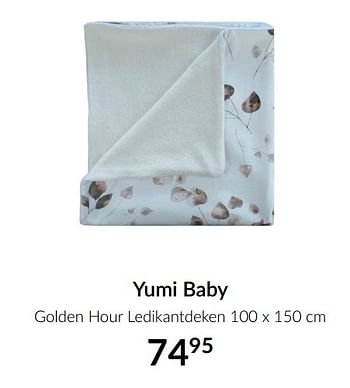 Aanbiedingen Yumi baby golden hour ledikantdeken - Yumi - Geldig van 16/11/2021 tot 13/12/2021 bij Babypark