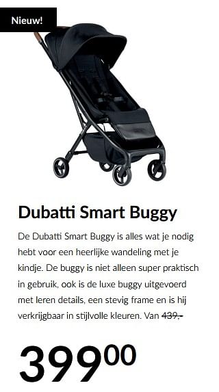 Aanbiedingen Dubatti smart buggy - Dubatti  - Geldig van 16/11/2021 tot 13/12/2021 bij Babypark