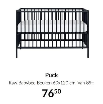 Aanbiedingen Puck raw babybed beuken - Puck - Geldig van 16/11/2021 tot 13/12/2021 bij Babypark