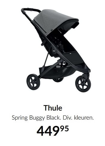 Aanbiedingen Thule spring buggy black - Thule - Geldig van 16/11/2021 tot 13/12/2021 bij Babypark
