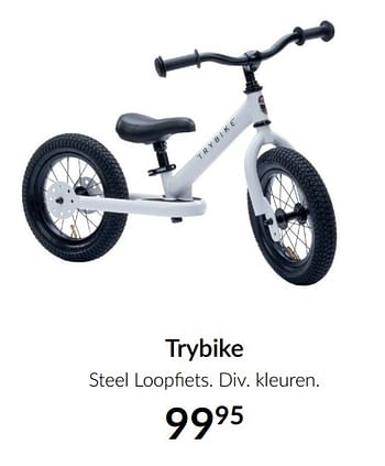Aanbiedingen Trybike steel loopfiets - Trybike - Geldig van 16/11/2021 tot 13/12/2021 bij Babypark