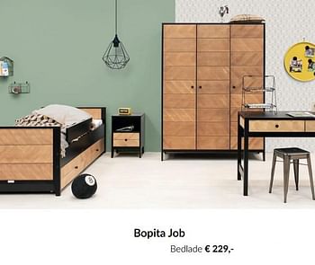 Aanbiedingen Bopita job bedlade - Bopita - Geldig van 16/11/2021 tot 13/12/2021 bij Babypark