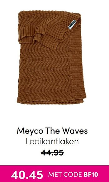 Aanbiedingen Meyco the waves ledikantlaken - Meyco - Geldig van 21/11/2021 tot 28/11/2021 bij Baby & Tiener Megastore