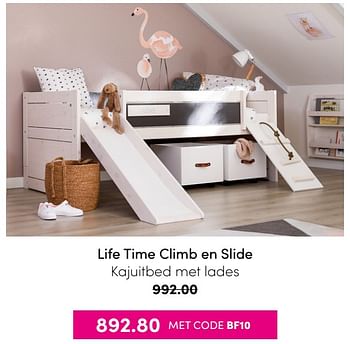 Aanbiedingen Life time climb en slide - Lifetime Kidsrooms - Geldig van 21/11/2021 tot 28/11/2021 bij Baby & Tiener Megastore
