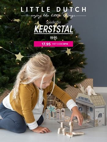 Aanbiedingen Little dutch speelkoffer kerststal - Little Dutch - Geldig van 21/11/2021 tot 28/11/2021 bij Baby & Tiener Megastore