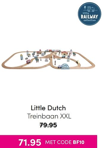 Aanbiedingen Little dutch treinbaan xxl - Little Dutch - Geldig van 21/11/2021 tot 28/11/2021 bij Baby & Tiener Megastore