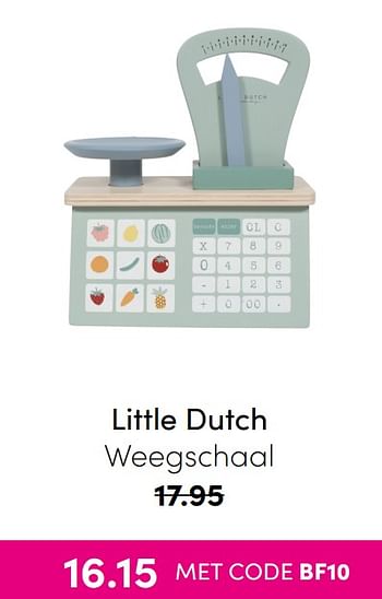 Aanbiedingen Little dutch weegschaal - Little Dutch - Geldig van 21/11/2021 tot 28/11/2021 bij Baby & Tiener Megastore