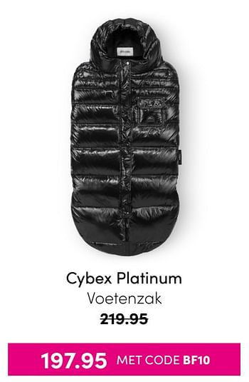 Aanbiedingen Cybex platinum voetenzak - Cybex - Geldig van 21/11/2021 tot 28/11/2021 bij Baby & Tiener Megastore