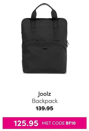 Aanbiedingen Joolz backpack - Joolz - Geldig van 21/11/2021 tot 28/11/2021 bij Baby & Tiener Megastore