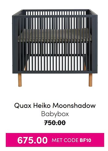 Aanbiedingen Quax heiko moonshadow babybox - Quax - Geldig van 21/11/2021 tot 28/11/2021 bij Baby & Tiener Megastore
