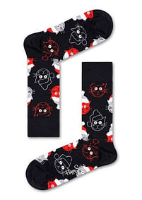 Aanbiedingen Happy Socks Zwarte Santa Cat Sokken - Happy Socks - Geldig van 24/11/2021 tot 01/02/2022 bij Expo XL