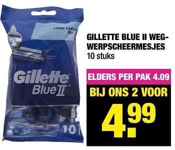 Aanbiedingen Gillette blue ii wegwerpscheermesjes - Gillette - Geldig van 22/11/2021 tot 05/12/2021 bij Big Bazar