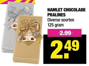Aanbiedingen Hamlet chocolade pralines - Hamlet - Geldig van 22/11/2021 tot 05/12/2021 bij Big Bazar
