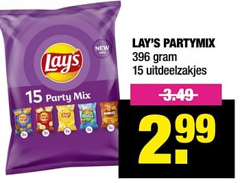 Aanbiedingen Lay’s partymix - Lay's - Geldig van 22/11/2021 tot 05/12/2021 bij Big Bazar