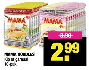 Aanbiedingen Mama noodles kip of garnaal - Mama - Geldig van 22/11/2021 tot 05/12/2021 bij Big Bazar