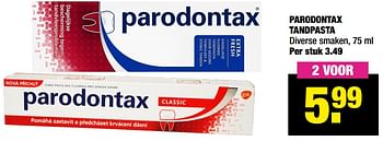 Aanbiedingen Parodontax tandpasta - Parodontax - Geldig van 22/11/2021 tot 05/12/2021 bij Big Bazar