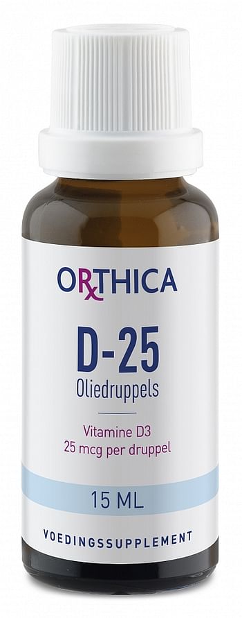 Aanbiedingen Orthica Vitamine D-25 Oliedruppels - Geldig van 26/11/2021 tot 21/01/2022 bij Drogisterij.net