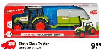 Aanbiedingen Dickie claas tractor - Dickie - Geldig van 02/10/2021 tot 05/12/2021 bij Intertoys