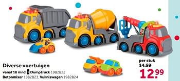 Aanbiedingen Diverse voertuigen dumptruck - Huismerk - Intertoys - Geldig van 02/10/2021 tot 05/12/2021 bij Intertoys