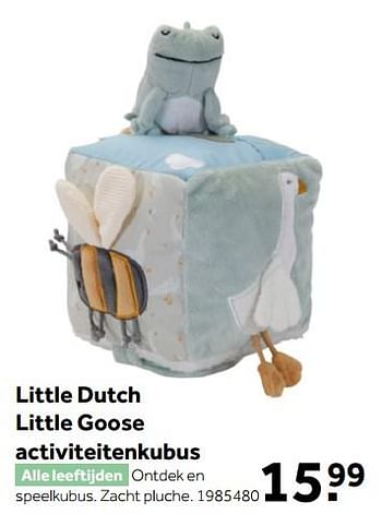 Aanbiedingen Little dutch little goose activiteitenkubus - Little Dutch - Geldig van 02/10/2021 tot 05/12/2021 bij Intertoys