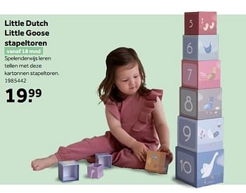 Aanbiedingen Little dutch little goose stapeltoren - Little Dutch - Geldig van 02/10/2021 tot 05/12/2021 bij Intertoys