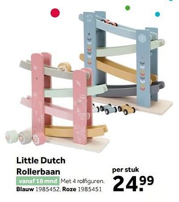 Aanbiedingen Little dutch rollerbaan blauw - Little Dutch - Geldig van 02/10/2021 tot 05/12/2021 bij Intertoys