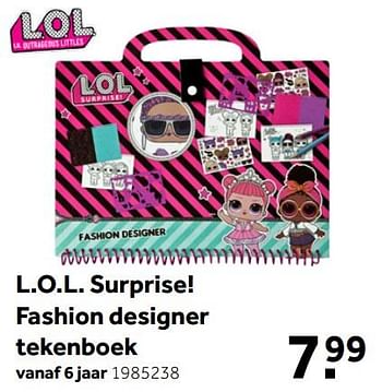 Aanbiedingen L.o.l. surprise! fashion designer tekenboek - LOL Surprise - Geldig van 02/10/2021 tot 05/12/2021 bij Intertoys