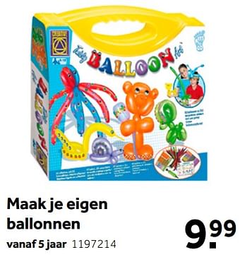 Aanbiedingen Maak je eigen ballonnen - Creative - Geldig van 02/10/2021 tot 05/12/2021 bij Intertoys