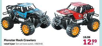 Aanbiedingen Monster rock crawlers - Huismerk - Intertoys - Geldig van 02/10/2021 tot 05/12/2021 bij Intertoys