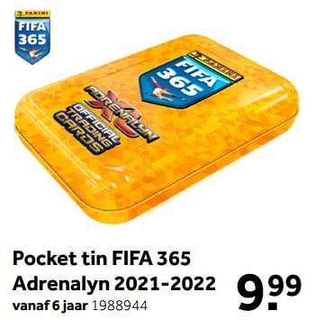 Aanbiedingen Pocket tin fifa 365 adrenalyn 2021-2022 - Panini - Geldig van 02/10/2021 tot 05/12/2021 bij Intertoys