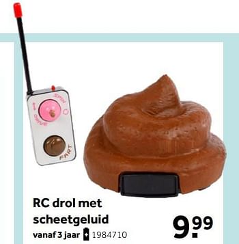 Aanbiedingen Rc drol met scheetgeluid - Huismerk - Intertoys - Geldig van 02/10/2021 tot 05/12/2021 bij Intertoys