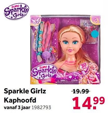 Aanbiedingen Sparkle girlz kaphoofd - Zuru - Geldig van 02/10/2021 tot 05/12/2021 bij Intertoys