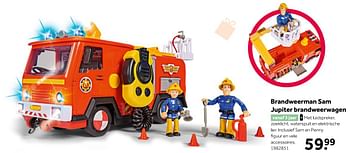 Aanbiedingen Brandweerman sam jupiter brandweerwagen - Simba - Geldig van 02/10/2021 tot 05/12/2021 bij Intertoys