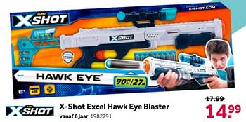 Aanbiedingen X-shot excel hawk eye blaster - Zuru - Geldig van 02/10/2021 tot 05/12/2021 bij Intertoys