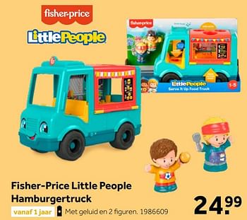 Aanbiedingen Fisher-price little people hamburgertruck - Fisher-Price - Geldig van 02/10/2021 tot 05/12/2021 bij Intertoys