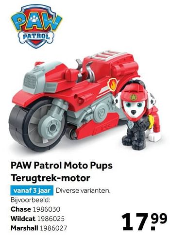 Aanbiedingen Paw patrol moto pups terugtrek-motor chase - Spin Master - Geldig van 02/10/2021 tot 05/12/2021 bij Intertoys