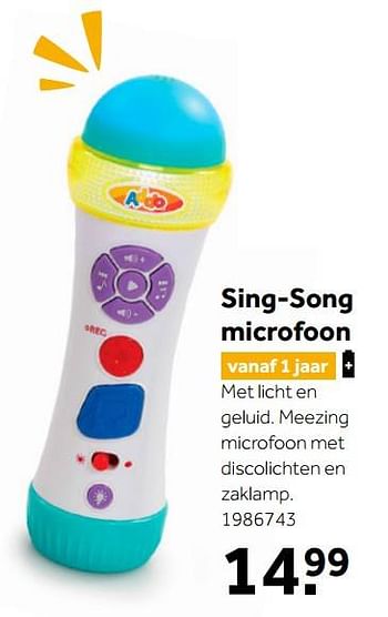 Aanbiedingen Sing-song microfoon - Addo - Geldig van 02/10/2021 tot 05/12/2021 bij Intertoys