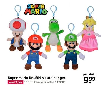 Aanbiedingen Super mario knuffel sleutelhanger - Super Mario - Geldig van 02/10/2021 tot 05/12/2021 bij Intertoys